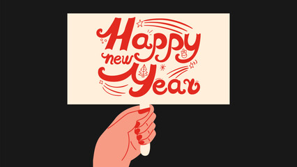 Handwritten retro inscription 