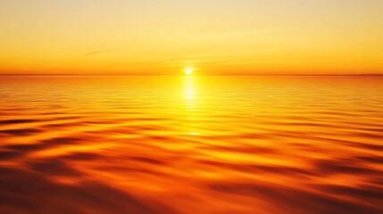 Obraz premium Fiery Sunset Over the Golden Sea