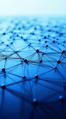 Modern interconnected nodes showing digital network communication system