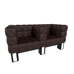 Modern brown tufted sofa designed for contemporary living spaces
