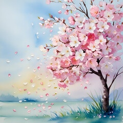 Fototapeta premium spring cherry tree