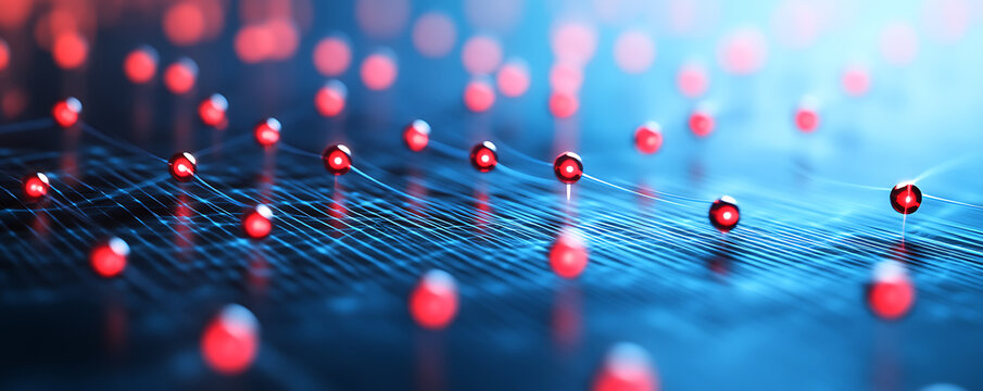 Quantum computing breakthrough visualizing quantum states and interactions in a digital environment