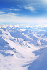 Fototapeta premium snow-capped mountain peaks Generative AI