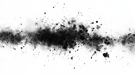 Fototapeta premium Abstract Black and White Ink Blots Creating Unique Artistic Texture