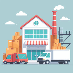 warehouse vector