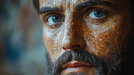 jesus christ portrait of a man with a beard