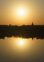 Fototapeta premium Sunset at downtown in tampa