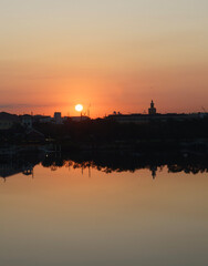 Sunset at downtown in tampa