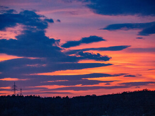 Wolkenhimmel nach Sonnenuntergang