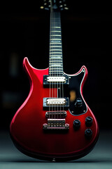 electric guitar on black background