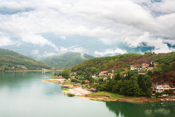 Obraz premium the Jablanicko Lake and Neretva River. Bosnia and Herzegovina