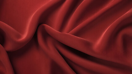 Obraz premium An elegant red velvet texture with a subtle golden glow, perfect for professional holiday designs.