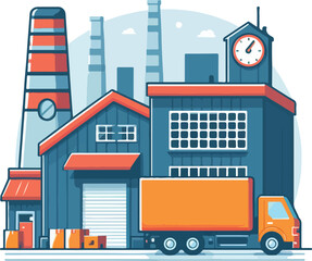 Naklejka premium warehouse vector
