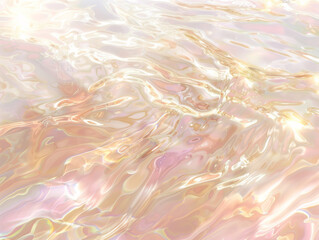 Abstract Water Surface in Holographic  Pastel colors