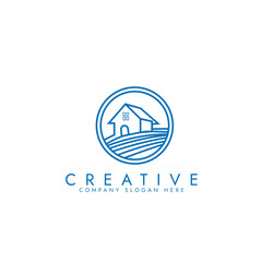 Simple modern home house or real estate logo design