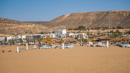plaża agadir góra ocean piękny krajobraz afryka © Tymoteusz