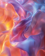 Obraz premium Wavy Gradient Silk Cloth Background Design