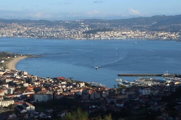 Panorámica de la ría de Vigo, Galicia