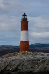 lighthouse on the coast. Canal Beagle, Ushuaia - Argentina