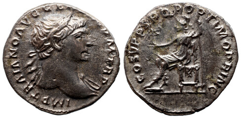 Imperio Romano, Trajano AR Denário. Roma, 111-3 d.C.