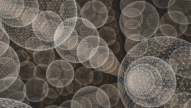 A spherical grids in space.