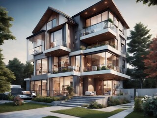 Obraz premium house in the park
