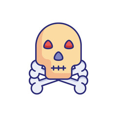 Skull vector icon