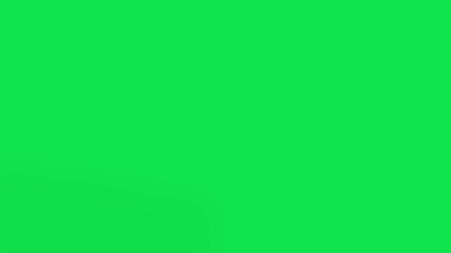 Unwrapping gift revealing a green screen - Stop Motion Animation - Green ribbon with bow on red background. Chroma key.	