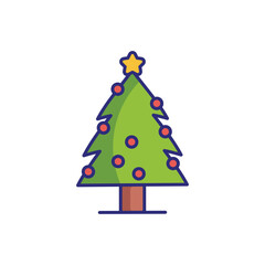 Christmas Tree vector icon