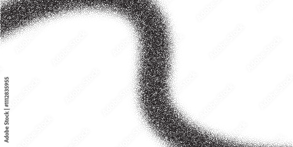 Aufkleber abstract wave pattern with grain, noise, and brushstroke effects. black and white gradient backgroun