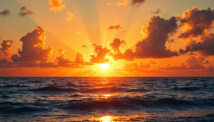 Obraz premium sunset over the sea