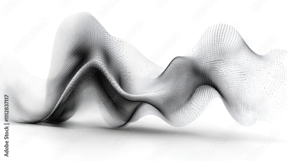 Aufkleber single line drawing style simple lines consisting of two curves above and below the white background bell curve lin