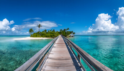 Fototapeta premium Discovering the Hidden Beauty of the Florida Keys with Its Inviting Waters and Serene Pathways