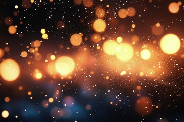 Fototapeta premium Colorful abstract swirl of shimmering particles on fabric resembling a dreamy landscape of light