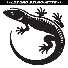 Lizard silhouette vector isolated on white background