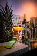 cocktail on the table in bar