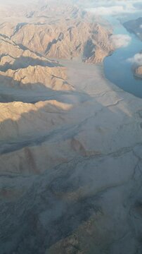 aerial view from the plane iof Ili river