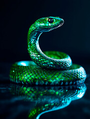 Obraz premium The symbol of 2025- snake