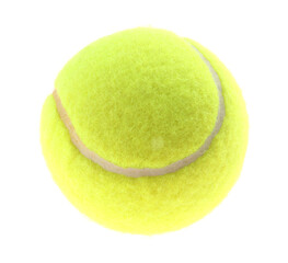 One light green tennis ball isolated on white