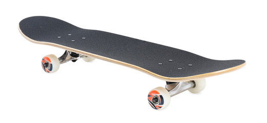 One skateboard isolated on white. Sports equipment