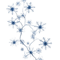 Amazing  Wire  snowflake Isolated On White Background