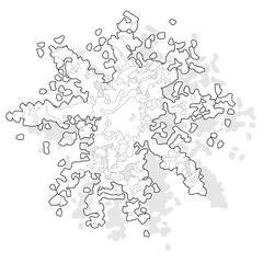 Vector tree top view. Ideal for landscape plans, architectural layout drawings, and as elements for environmental and garden designs.