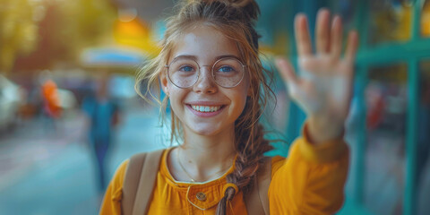 Obraz premium &nbsp;school teacher in classroom Generative AI