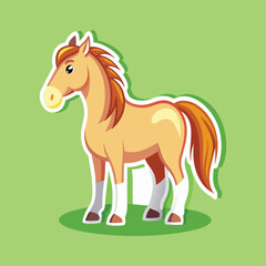 Charming Cartoon Horses Trotting Happily in Bright Colors on Playful Backgrounds for Kids and Animal Lovers Everywhere