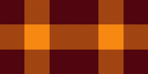Fire textile tartan pattern, packing background fabric plaid. Diwali check texture seamless vector in red and bright colors.