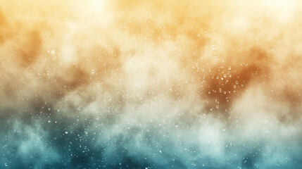 Obraz premium beautiful gradient background featuring soft hues of orange, yellow, and blue, with delicate water droplets creating serene atmosphere