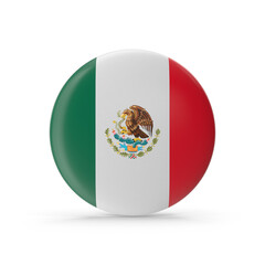 Flag badge of Mexico