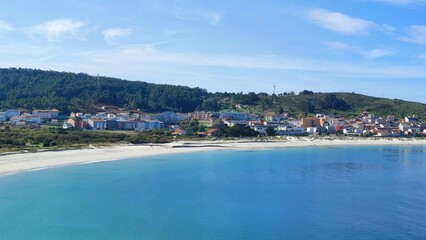 Obraz premium Panorámica de la villa de Laxe, Galicia