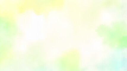 Refreshing watercolor background with light green and yellow transitions