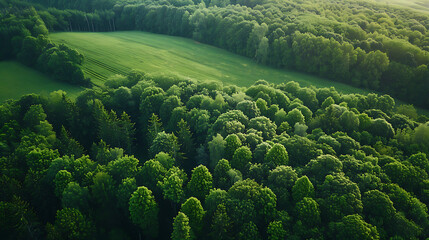 Sustainable farming practices for the agriculture industry green fields aerial view eco-friendly initiatives